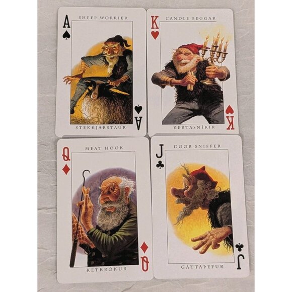 The Icelandic Yule Lads Playing Cards Deck Christmas Trolls Brian Pilkington Odd - Picture 2 of 16